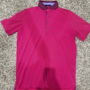 Greyson Sz Medium Striped Polo Shirt